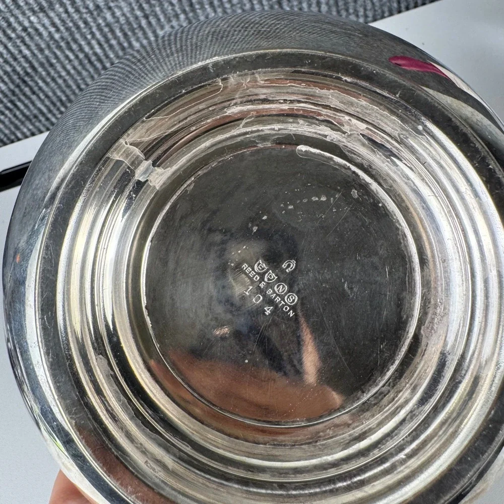 Reed & Barton Silver Plated Paul Revere Bowl‎ 8 Inch Footed Serving Dish 104